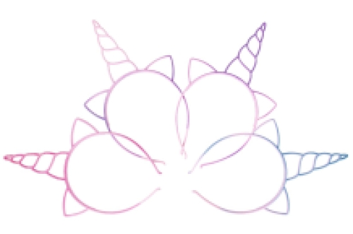 Tiare licorne glitter 24 pcs