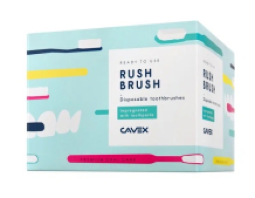 Cavex Rush Brush brosse à dents jetable avec dentifrice 100pcs