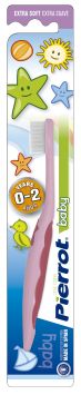Brosse à dents pour bébé Pierrot 0-2 ans Extra souple