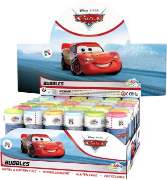 Souffleur de bulles de savon Cars 36 x 60ml en carton display qualité superieure