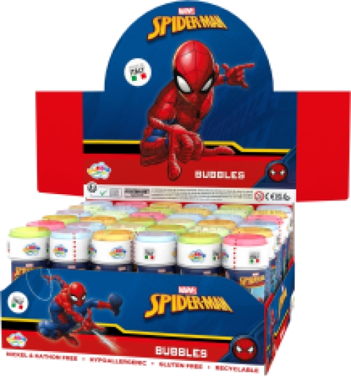 Souffleur de bulles de savon Spiderman 36 x 60ml en carton display qualité superieure