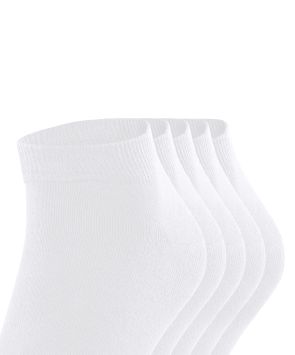 Esprit Chaussettes hommes Sneaker Solid 5-Pac Blanc