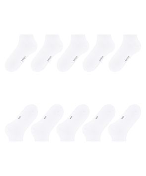 Esprit Chaussettes hommes Sneaker Solid 5-Pac Blanc