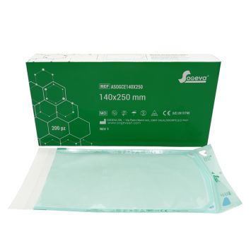 Sachets de stérilisation autocollants Sogeva 140 x 250mm 200pcs
