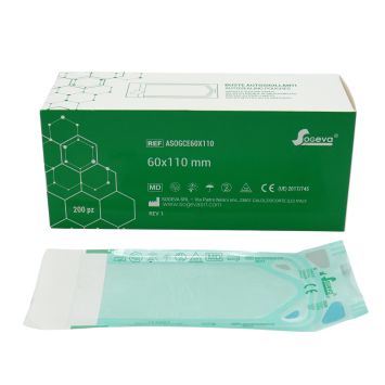 Sachets de stérilisation autocollants Sogeva 60 x110mm 200pcs