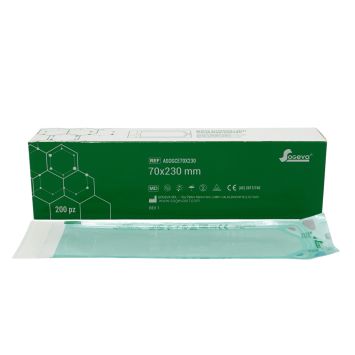Sachets de stérilisation autocollants Sogeva 70 x 230mm 200pcs
