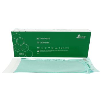 Sachets de stérilisation autocollants Sogeva 90 x 230mm 200pcs