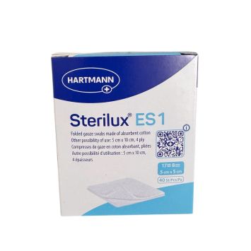 Compresses gazeuses 5 x 5 cm (emballées par 1)  boîte de 40 pièces Sterilux