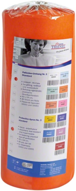 Bavoirs patient en rouleau No. 3 standard double-couche 60x 54cm- orange80 pcs