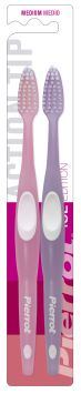 2 pack de brosses à dents pour adultes Pierrot Active Tip Ice Edition Medium