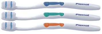 3 pack brosses à dents pour adultes Pierrot Medium
