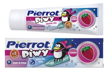 Pierrot Piwi tandgel + 2 jaar Aardbeiensmaak 75 ml
