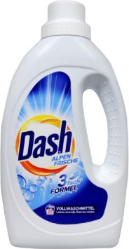 Détergent liquide Dash 1,1L/20sc fraîcheur des Alpes