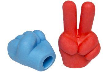 Gommes à main amusantes emballées par 100 dans un bocal