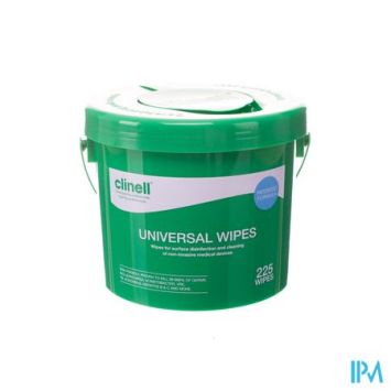 Clinell Universal lingettes Bucket jumbo 26 x26 cm(225 pièces)