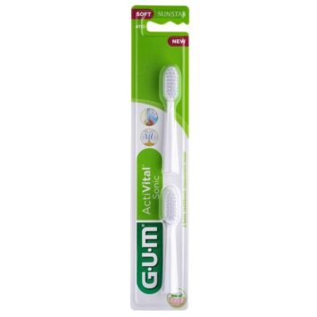 Têtes de brosse sonique Gum Activital Blanc