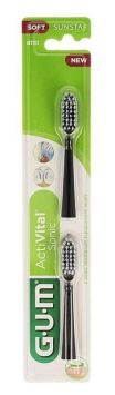 Têtes de brosse sonique Gum Activital Noir