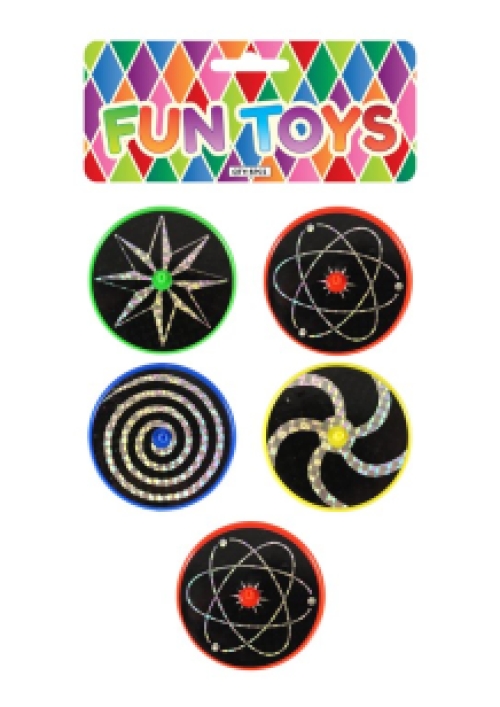 Toupies holographiques 7,5 cm 30 pcs