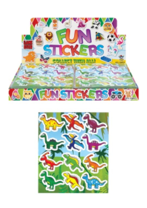 Dino stickers feuilles de 10 x10 cm 120 feuilles par boite