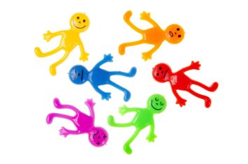 Stretchy smiley men 6 couleurs par 36 pc