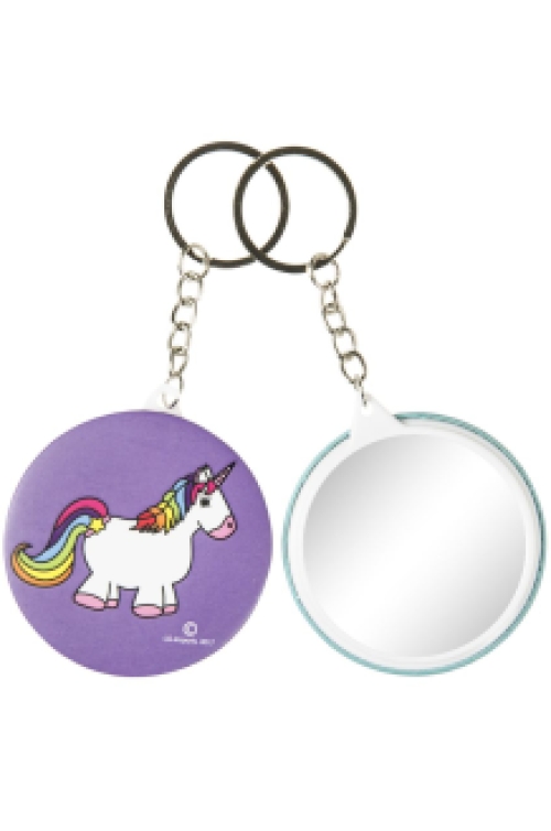 Sleutelhanger Eenhoorn met spiegeltje 48 st