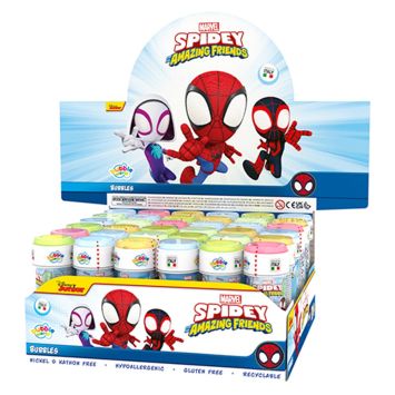 Souffleur de bulles de savon Spidey & Friends 36 x 60ml en carton display qualité superieure