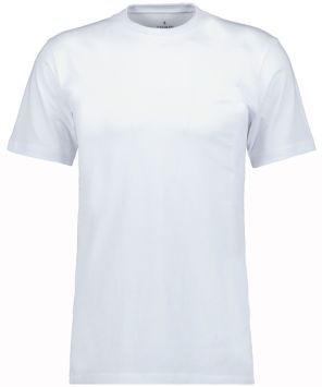 Ragman 2 T-shirts en double paquet avec encolure ronde Blanc