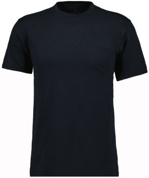 Ragman 2 T-shirts en double paquet avec encolure ronde Noir