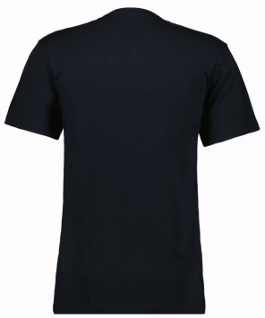 Ragman 2 T-shirts en double paquet avec encolure ronde Noir