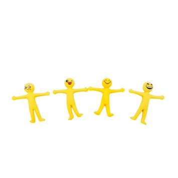 Strechy smiley men par 100 pièces 7 sortes