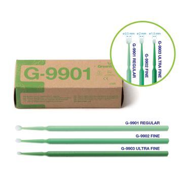Premium Plus Greenline Micro-applicateurs - fine 2mm(vert moyen) 100pcs