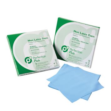 Perfection Plus Non Latex Dam MEDIUM bleu 152 x 152 mm 20 feuilles