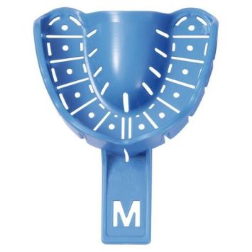 Premium Plus Porte-empreintes jetables perforés dentaires mâchoire supérieure - 3 /M 10pcs