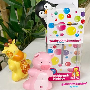 Piksters Bathroom Buddies Porte-brosses à dents set de 8 pièces