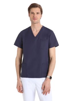 Tunique Unisex Quick Smart en microfibre sans repassage Blue Foncé