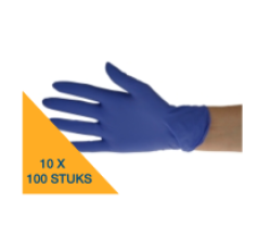 Gants jetables nitrile  bleu XLarge Bingold (10 x 100 pièces)