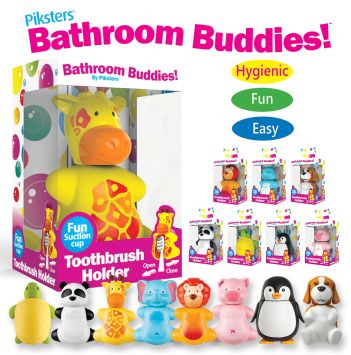 Piksters Bathroom Buddies Porte-brosses à dents set de 8 pièces